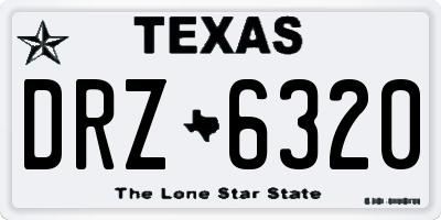 TX license plate DRZ6320