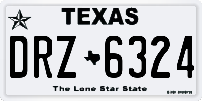 TX license plate DRZ6324