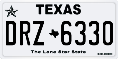TX license plate DRZ6330