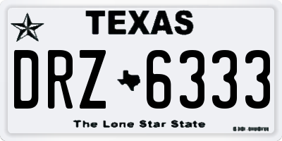 TX license plate DRZ6333