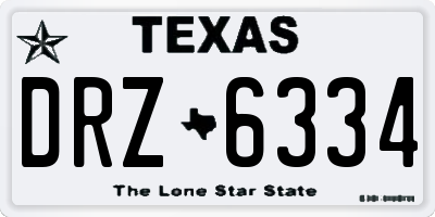 TX license plate DRZ6334