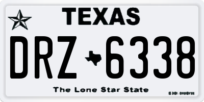 TX license plate DRZ6338