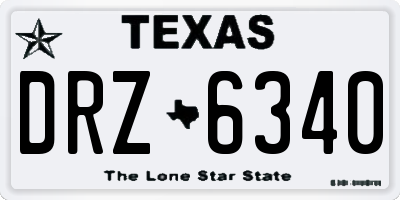 TX license plate DRZ6340