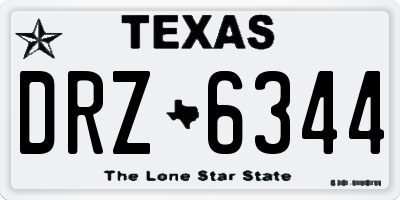 TX license plate DRZ6344