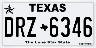 TX license plate DRZ6346