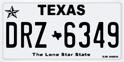 TX license plate DRZ6349