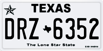 TX license plate DRZ6352