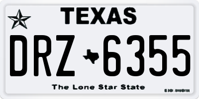TX license plate DRZ6355