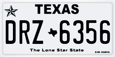 TX license plate DRZ6356