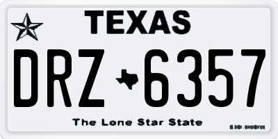 TX license plate DRZ6357