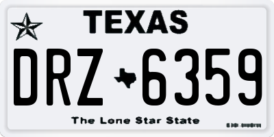TX license plate DRZ6359