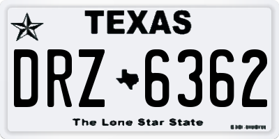 TX license plate DRZ6362