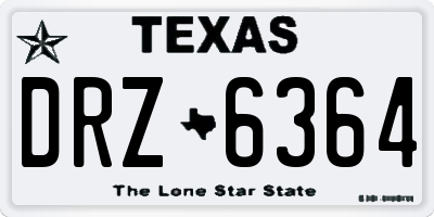 TX license plate DRZ6364