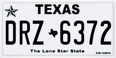 TX license plate DRZ6372