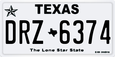 TX license plate DRZ6374