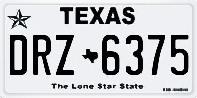 TX license plate DRZ6375