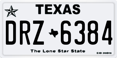 TX license plate DRZ6384