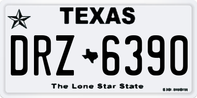 TX license plate DRZ6390