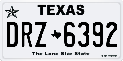 TX license plate DRZ6392