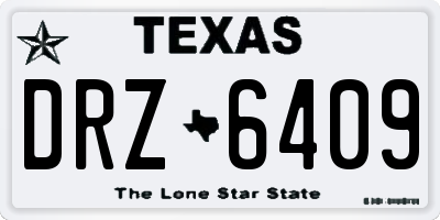 TX license plate DRZ6409