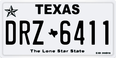 TX license plate DRZ6411