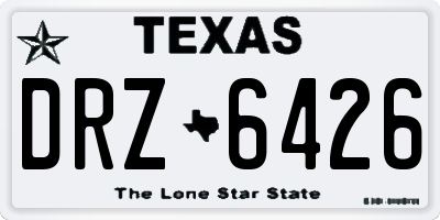 TX license plate DRZ6426