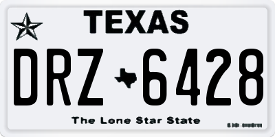 TX license plate DRZ6428