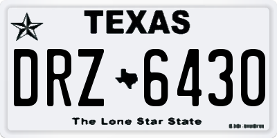 TX license plate DRZ6430