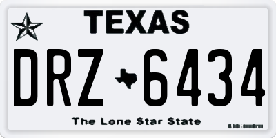 TX license plate DRZ6434