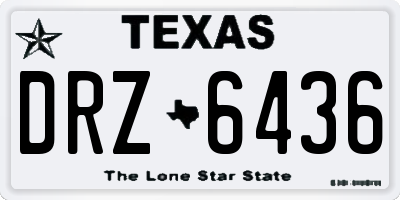 TX license plate DRZ6436