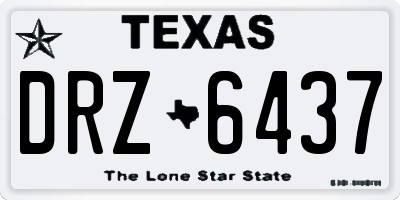 TX license plate DRZ6437