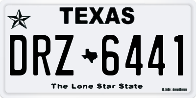 TX license plate DRZ6441