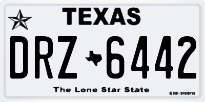 TX license plate DRZ6442