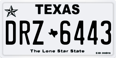 TX license plate DRZ6443