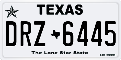 TX license plate DRZ6445