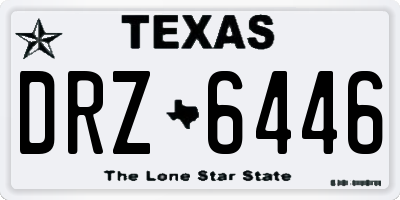 TX license plate DRZ6446