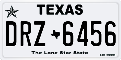 TX license plate DRZ6456