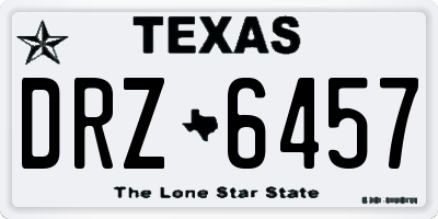 TX license plate DRZ6457