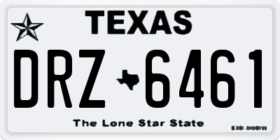 TX license plate DRZ6461
