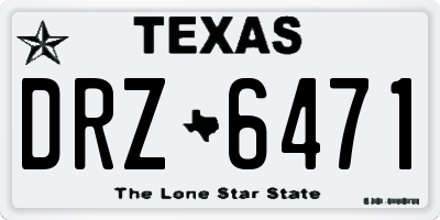TX license plate DRZ6471