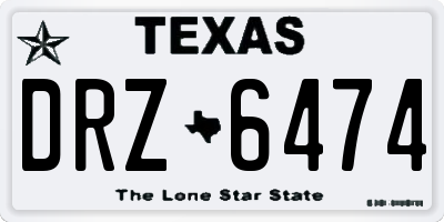TX license plate DRZ6474