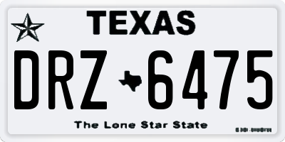 TX license plate DRZ6475