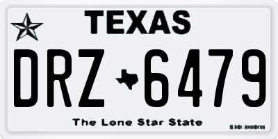 TX license plate DRZ6479