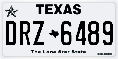 TX license plate DRZ6489
