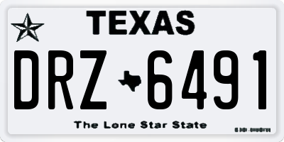 TX license plate DRZ6491