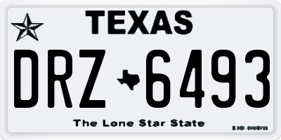 TX license plate DRZ6493