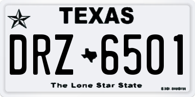 TX license plate DRZ6501