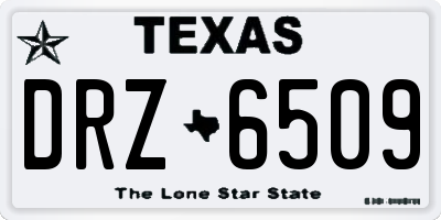 TX license plate DRZ6509