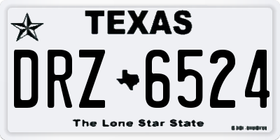 TX license plate DRZ6524