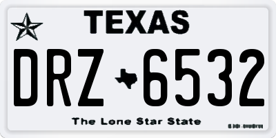 TX license plate DRZ6532